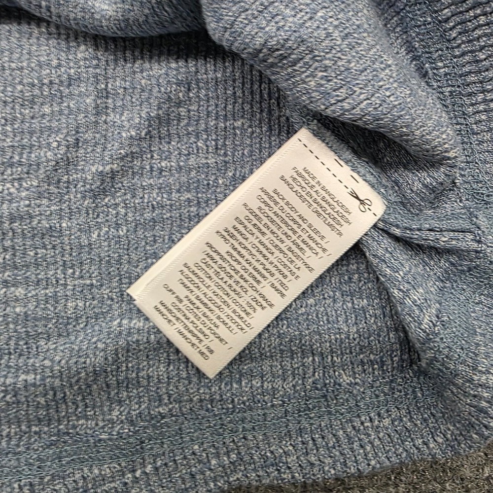 RRL Ralph Lauren Waffle Knit Henley Shirt Men's XL Gray Blue Long Sleeve - Picture 12 of 12